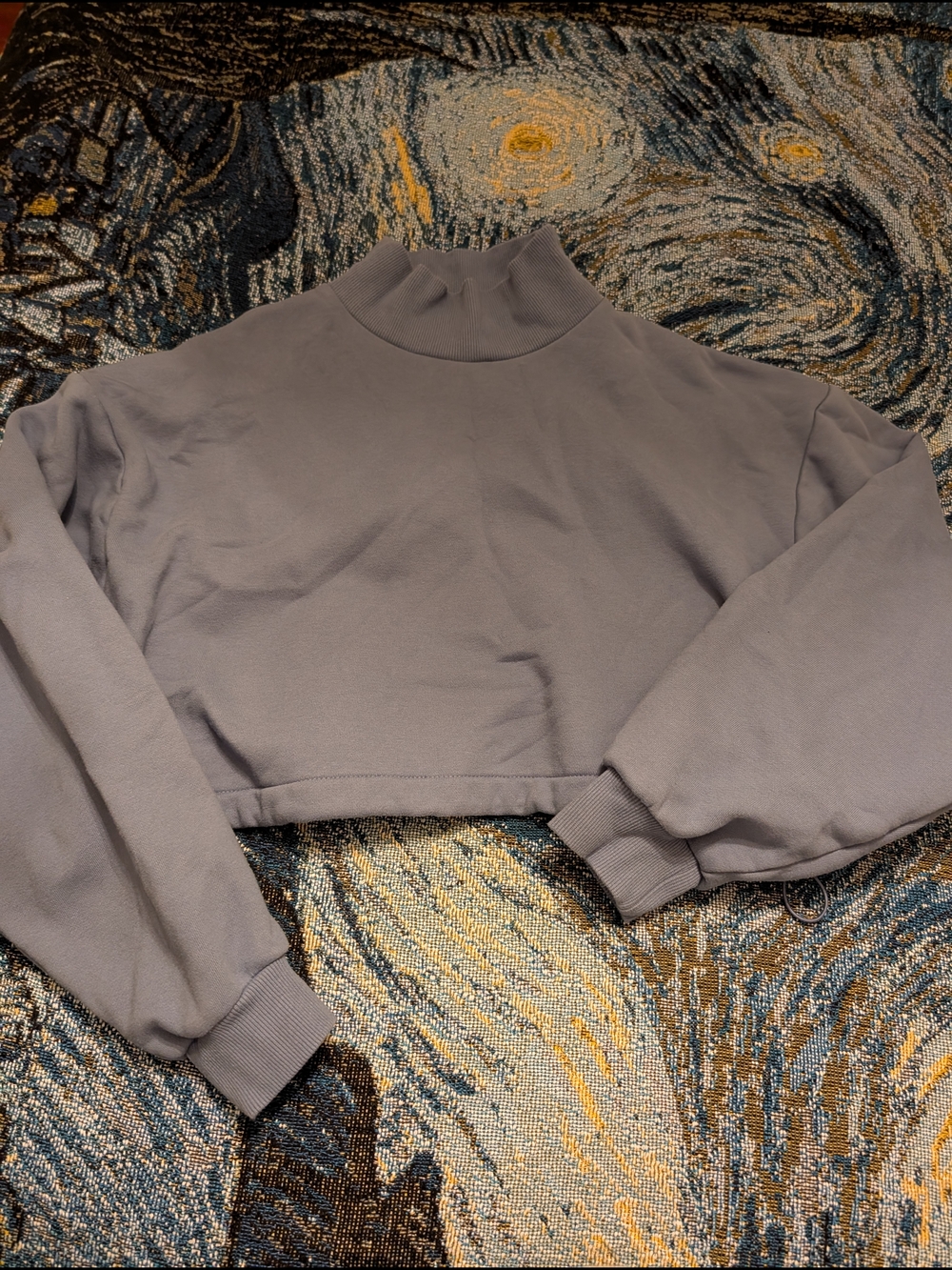 Oak And Fort Cropped Mock Neck Sweatshirt